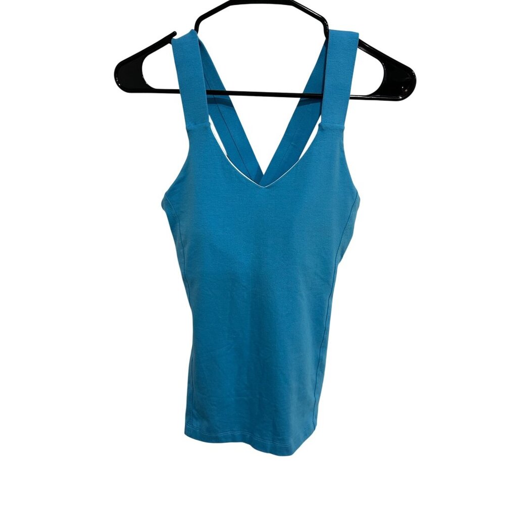 So Sporty Tencel Cotton Blend Cross-Back Tank Top Size L Activewear Fitness NWT